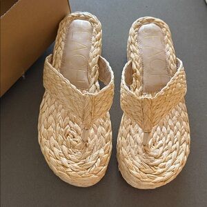 New Free People Matisse Sailor Thong Sandals in Natural 8 M